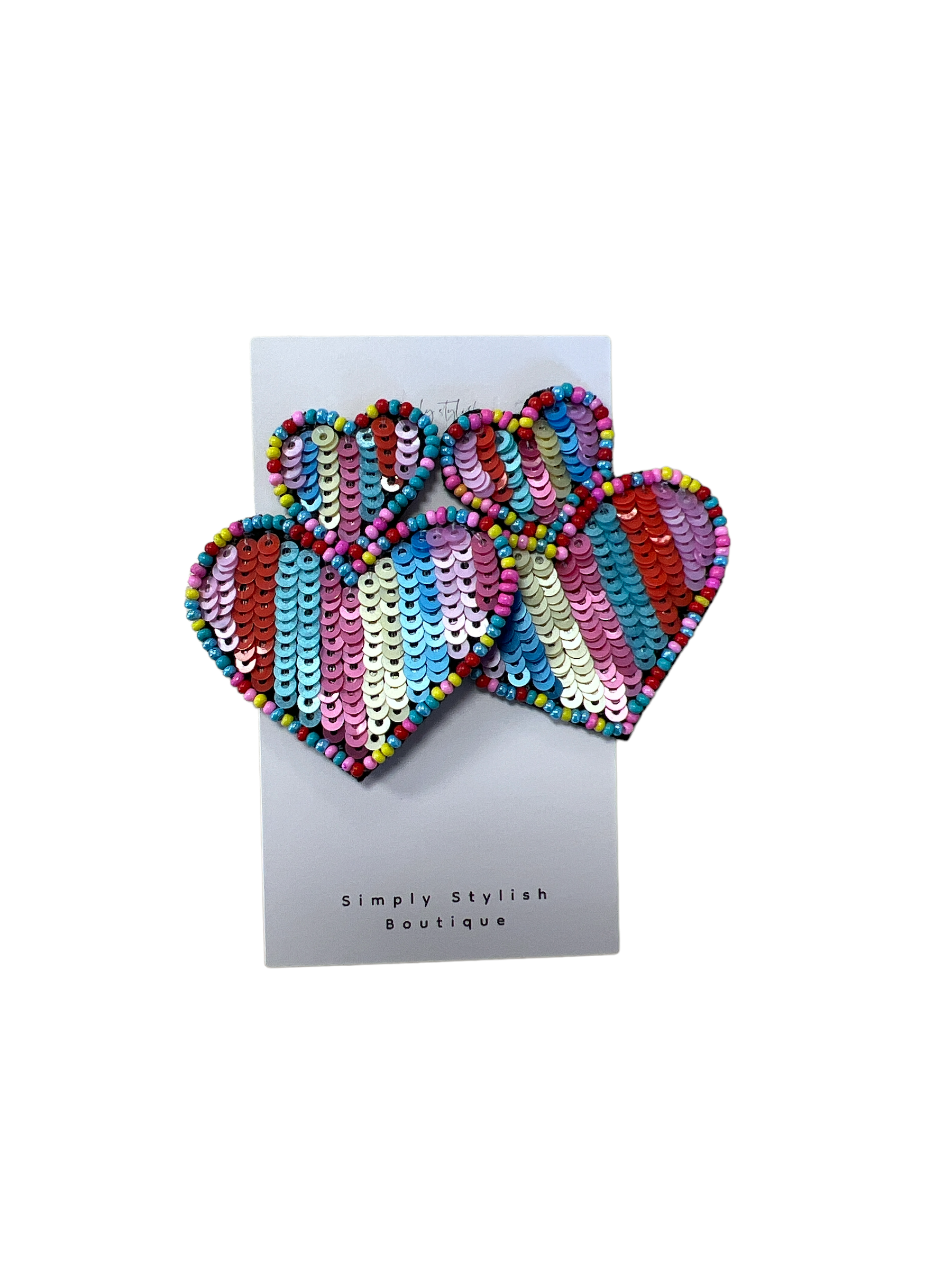 Colored Heart Earrings-410 Jewelry-Simply Stylish Boutique-Simply Stylish Boutique | Women’s & Kid’s Fashion | Paducah, KY